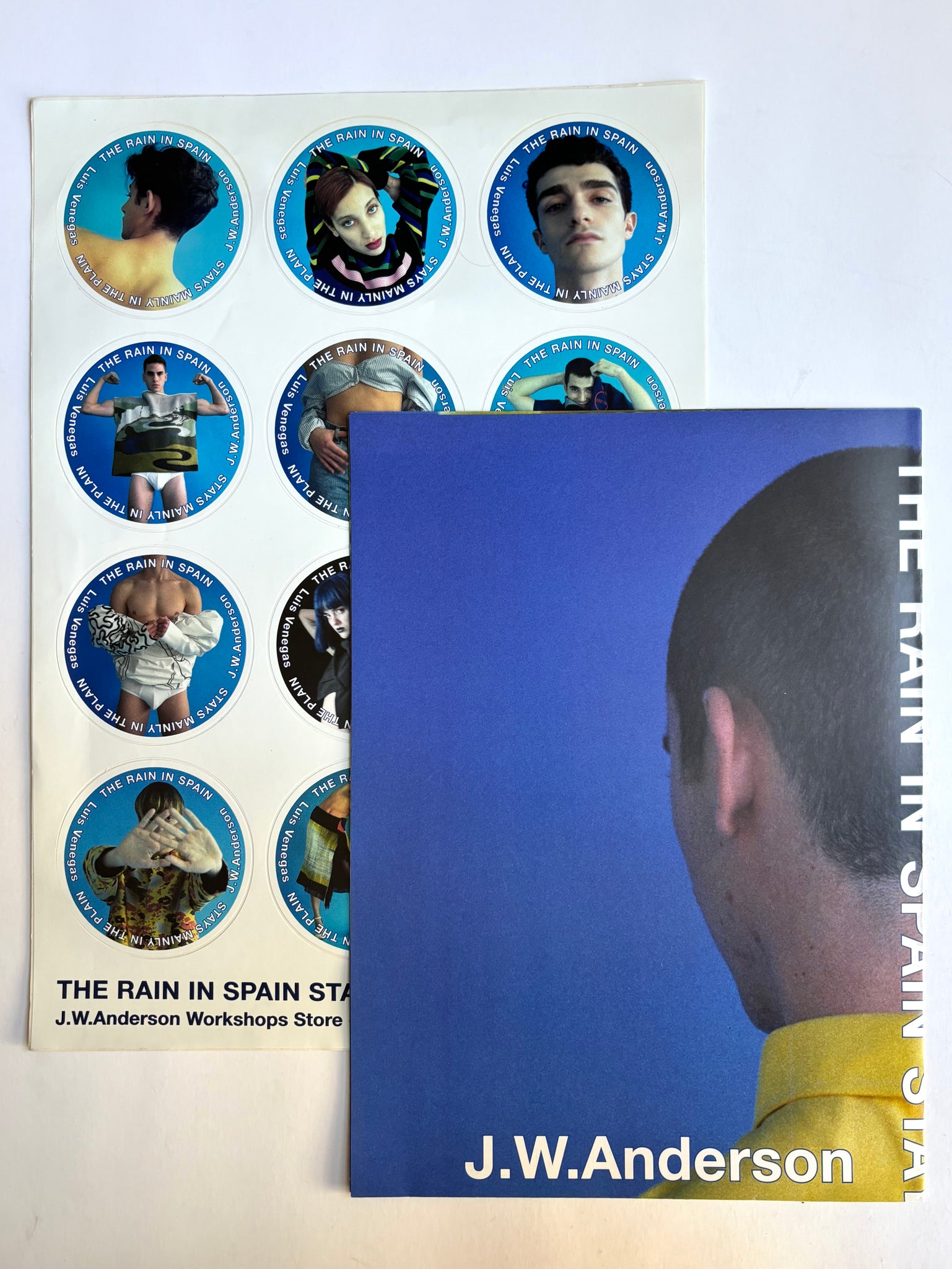POSTER + 12 STICKERS SET - THE RAIN IN SPAIN STAYS MAINLY IN THE PLAIN / J.W.ANDERSON